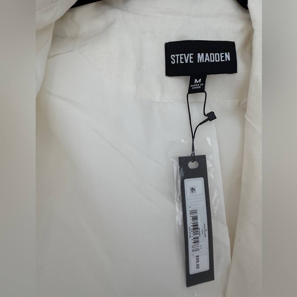 NWT Steve Madden - Imaan Blazer in Coconut Milk - Size M - Linen fabric - Picture 6 of 10